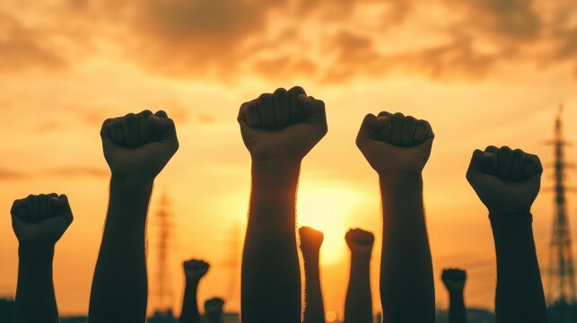 Empowering image of youth activists advocating for clean energy access in their neighborhood