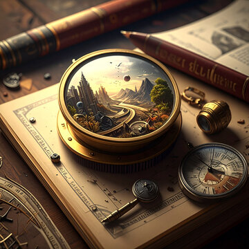 Compass reveals a scenic landscape