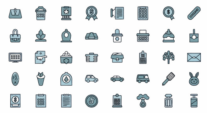Collection of Business and Office Related Icons.