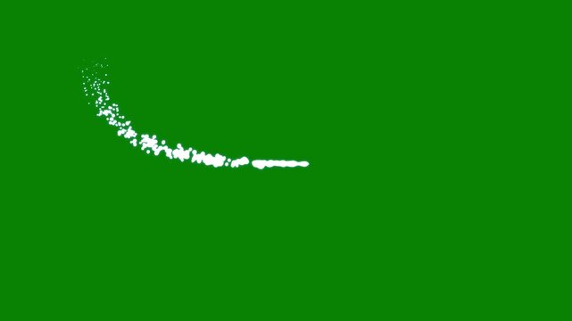 High-speed cartoon rocket effect water splash burst on green screen with smooth flow, floating bubble particles, fluid wave details, bright splash motion, and cinematic sharp 4k visual quality