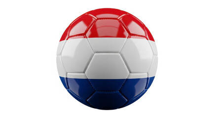 Fototapeta premium Soccer ball with red, white and blue design elements