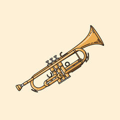 Obraz premium trumpet isolated on white background