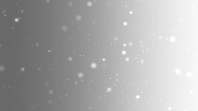 グレーが高級な、丸ボケが星のようにキラキラと輝く、パーティクルの光の背景アニメーション