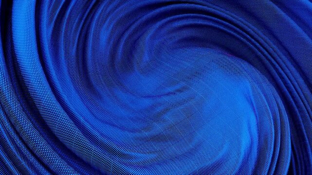 Swirl waving cloth blue color 3D animation for titles or logo. Washing machine powder advertisement background