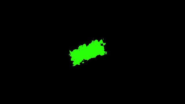 Abstract green blob shape isolated on black background organic form element color design organic form element color design