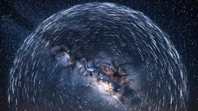 Star Trails Time Lapse Revealing Galactic Movement at Night