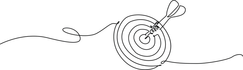 Dart hitting spiral target with tail Vector © Servo
