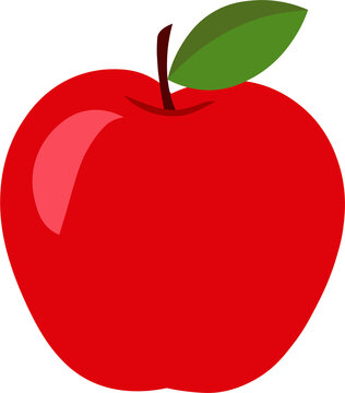 red apple vector illustration