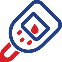 Fototapeta premium Essential Medical Blood Glucose Monitor Icon for Diabetes Management and Health Tracking