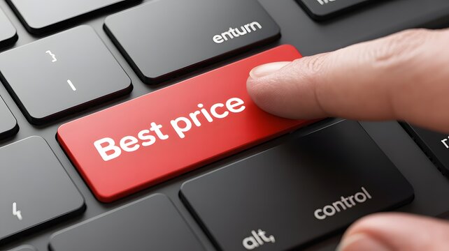 Best price keyboard key being pressed