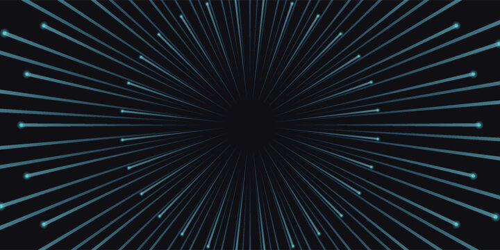 Lines composed of glowing backgrounds, Abstract light speed background. Data flow tunnel. Explosion radial background. Vector illustration
