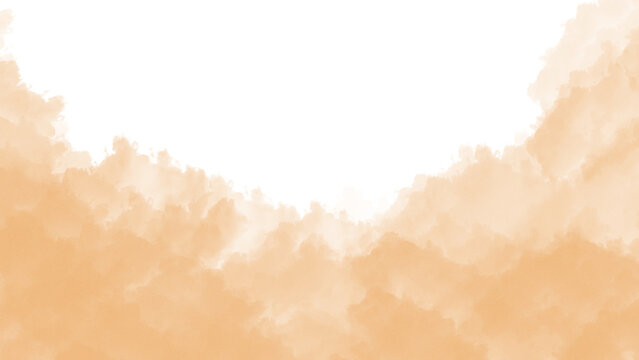 Dramatic cloudscape with golden hues on transparent background high-quality professional detailed