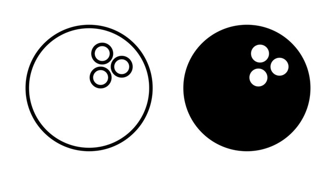 Bowling ball icon, template for graphic or web design. vector illustration