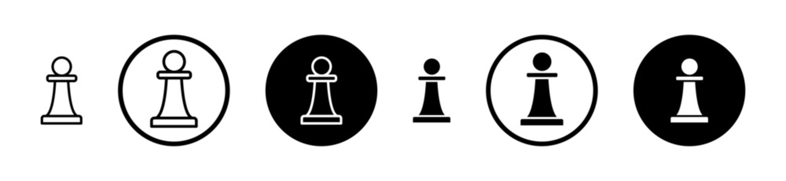 Chess pawn icon, template for graphic or web design. vector illustration