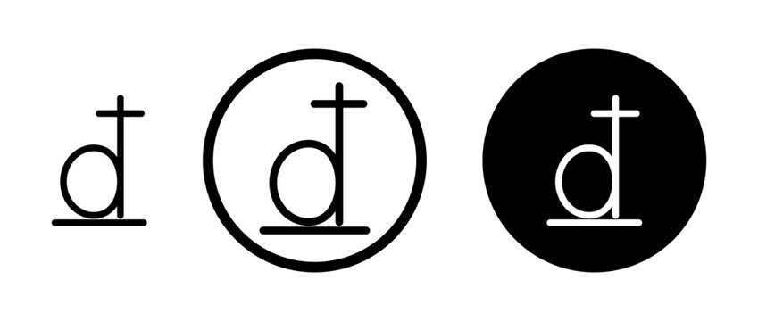 Dong icon, template for graphic or web design. vector illustration