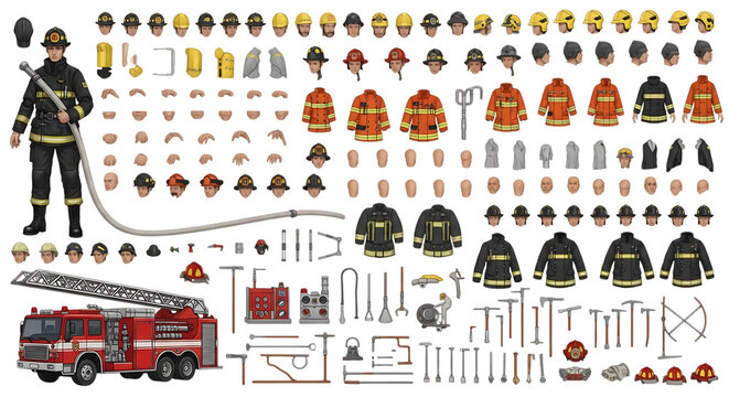 Lego firefighter collection a detailed display of figures and equipment