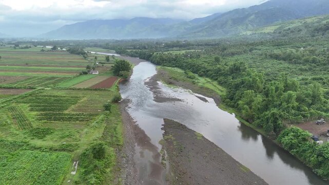 SANTUR RIVER BESIDE SIERRA MADRE MOUNTAIN IN PHILIPPINES SOUTH EAST ASIA