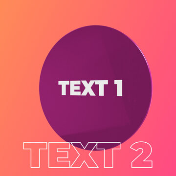 Square 3D Rotating Circle Text Title for Digital Marketing Ads