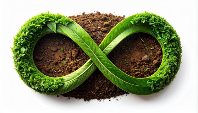 Green Infinity Symbol of Sustainability