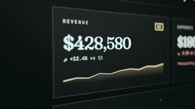Revenue financial metric summary showing Total Revenue and a percentage increase