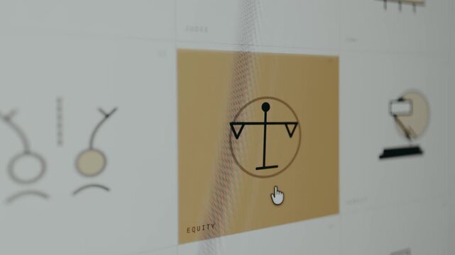 Simplistic scales design element representing the concept of equity