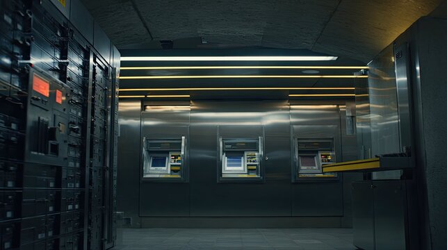 Automated teller machines in secure banking infrastructure