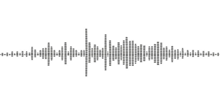 Modern digital technology design featuring a blue sound wave vector illustration of a business growth graph and audio equalizer bar chart for finance market data success