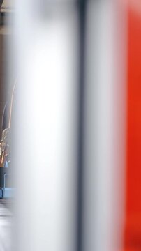 Unloading trailer wheelbase cargo with forklift dolly slide