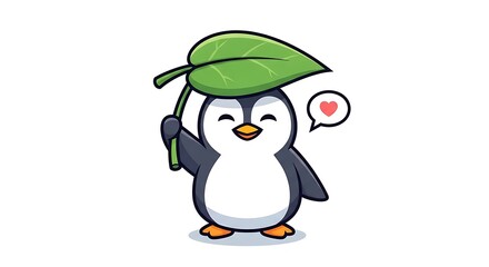Obraz premium Smiling cartoon penguin wearing graduation cap holding diploma