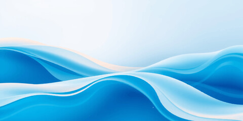 Obraz premium Abstract flowing blue waves design with soft liquid motion and curved lines creating a modern vector illustration wallpaper for an artistic sea water backdrop texture
