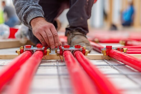 Professional Plumber Fitting Hydronic Heat System