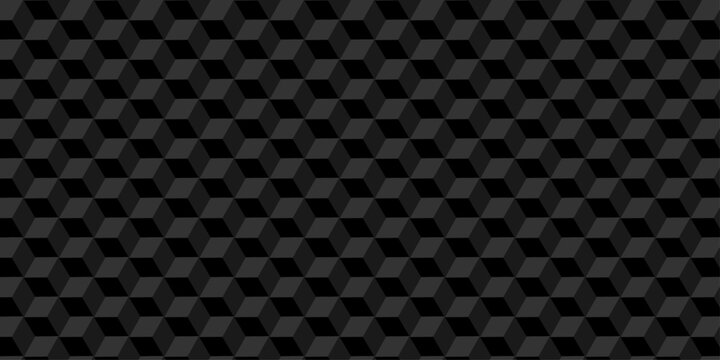 Vector structure box minimal black paper abstract cube. minimal square wall texture. geometric tile hexagon mosaic wall grid wallpaper. block cube isometric mosaic background.