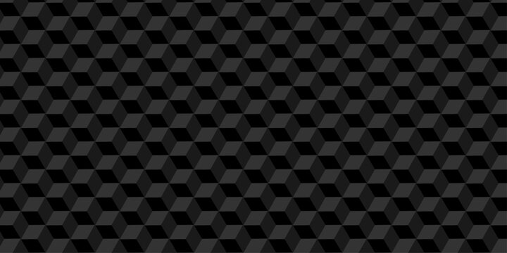Vector structure box minimal black paper abstract cube. minimal square wall texture. geometric tile hexagon mosaic wall grid wallpaper. block cube isometric mosaic background.

