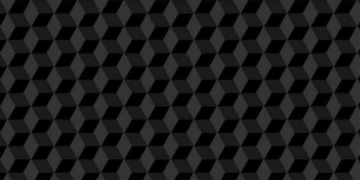 Vector structure box minimal black paper abstract cube. minimal square wall texture. geometric tile hexagon mosaic wall grid wallpaper. block cube isometric mosaic background.