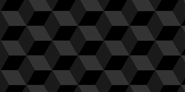 Vector structure box minimal black paper abstract cube. minimal square wall texture. geometric tile hexagon mosaic wall grid wallpaper. block cube isometric mosaic background.