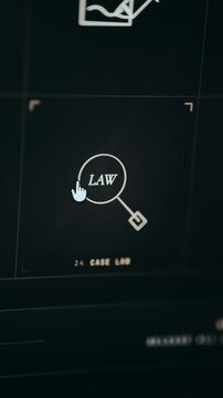 Legal evaluation graphic with official notarized approval seal