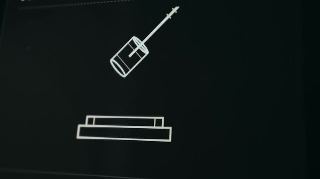 Graphic representing a gavel used in legal or official proceedings