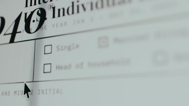 Tax form showing Head of Household filing status selected
