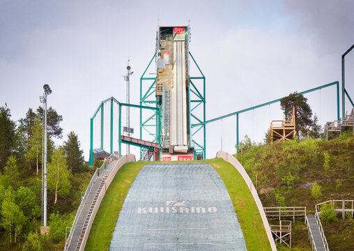 Rukatunturi ski jumping hill in Ruka, north of Kuusamo, Finland