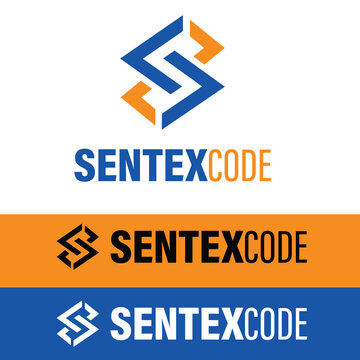 Modern Abstract Letter S Tech Logo Design Template