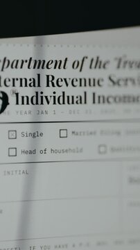 Filing Status section from Form 1040