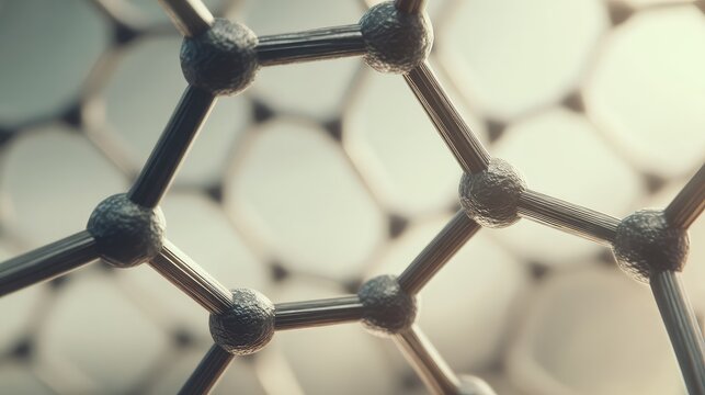 Graphene lattice structure forming hexagonal patterns