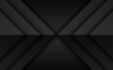 Obraz premium 3D techno abstract background with overlapping layers in dark space. Cutout style graphic design element concept for banners