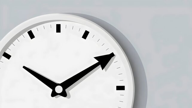 Minimalist time progress icon on gray &ndash; Perfect for conceptual aging, growth tracking, or professional time-keeping.
