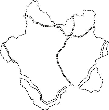 Outline map of india with internal borders