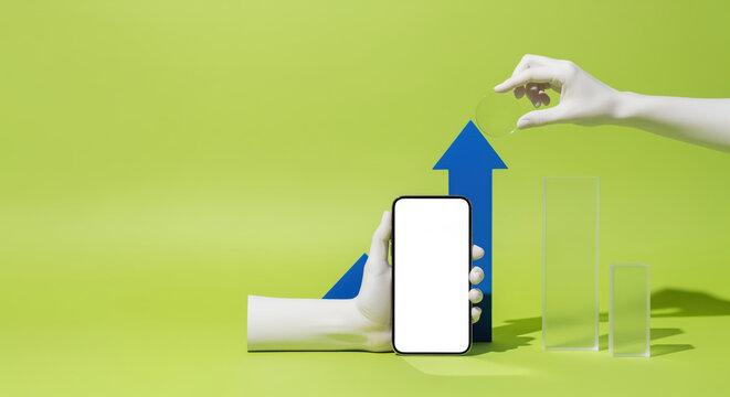 Dividend income and profit growth background for stock earning, investor payout and finance articles with rising arrow, blank display space and open layout for saving and portfolio updates