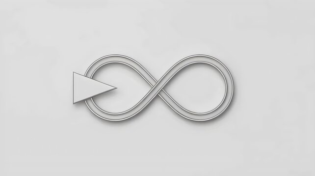 Modern figure-eight arrow loop &ndash; Suitable for feedback loops, repetitive processes, or infinite connectivity.