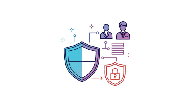 Diverse team members connecting with secure data protection and network privacy services