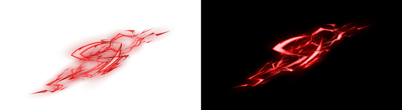 PNG image of&nbsp;Dynamic red abstract lightning energy burst effect with powerful electrical sparks on transparent background. on transparent background