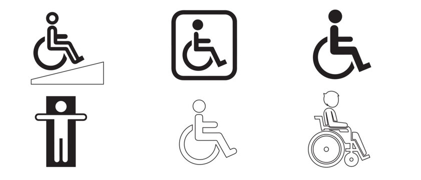 Disability Symbols for Public Signage and Medical Design.